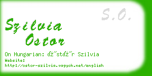 szilvia ostor business card